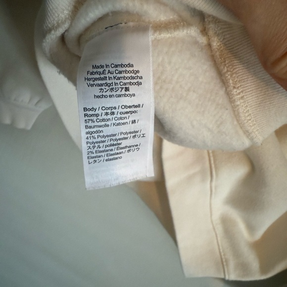 J. Crew Cream Sweatshirt with Button Details - Picture 6 of 7